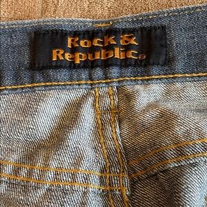Rock & Republic Denim Jeans with Gold Stitching